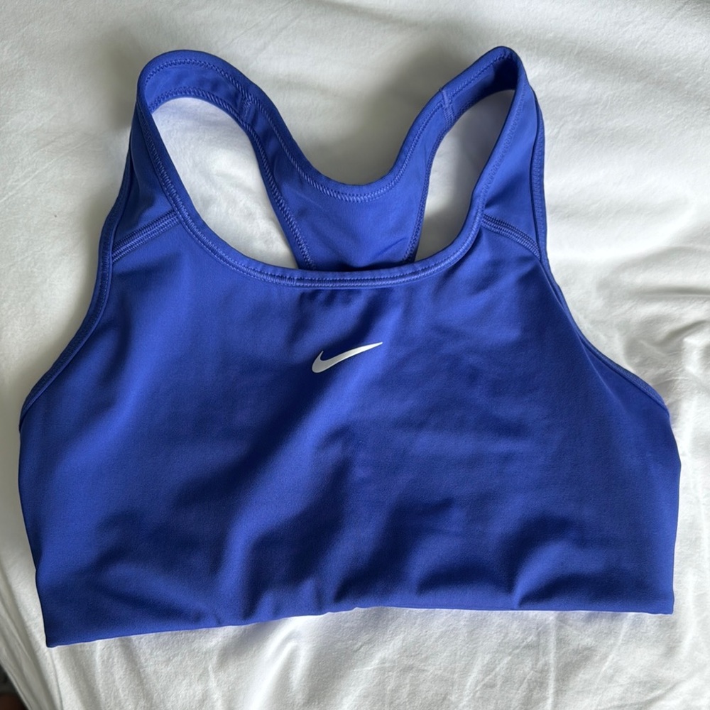 Nike Dri-FIT Swoosh Sports Bra | Blue | Size Small | Style BV3636-430